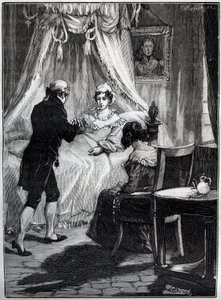 Berry Düşesi (Marie Caroline, İki Sicilya Prensesi, Berry Düşesi (1798-1870), Blay Kalesi'nde Doktor Louis Charles Deneux (1767-1846) - Gravür - by French School