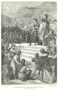 İmparator Augustus, Roma Galyasının yönetim merkezini Lugdunum