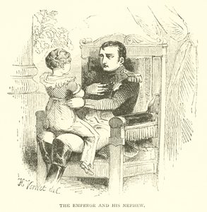 İmparator ve yeğeni (gravür) by French School