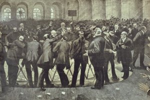 Paris Borsasında Ünlü Corbeille, 1885 dolayları by French School