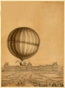 İlk İnsanlı Gaz Balonu Uçuşu, 1 Aralık 1783, c.1783 by French School