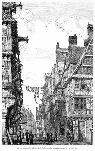Frankfurt Judengasse, c.1860-70 by French School