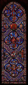 The Good Samaritan penceresi Story and Genesis (w44) by French School