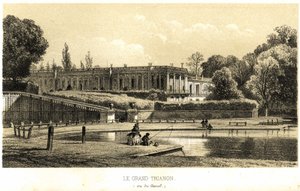1857'de Versay'daki kanaldan görülen Grand Trianon. by French School