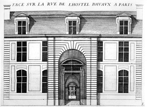 Hotel dAvaux, rue du Temple, Paris by French School