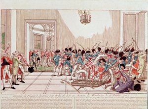 Aggard Şövalyeleri kralın emriyle Tuileries Sarayı