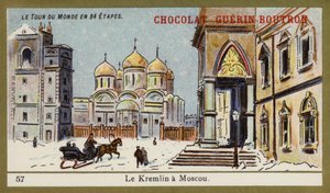 Moskova'daki Kremlin (chromolitho) by French School