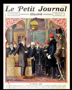 Ankara Meclisi tarafından tahttan indirilen II. Abdülmecid (1868-1944) Son Halife, Le Petit Journal, 1924