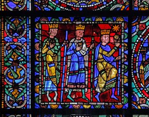 The Life of Christ penceresi: The Adoration of Magi - (bir sonraki panelle birlikte) (w50) by French School