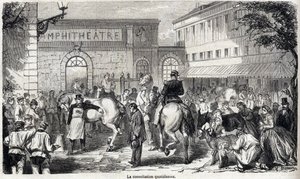 Alfort Ulusal Veteriner Okulu - Les grandes écoles de France - 1866 yılında Maison Alfort Veterinerlik okulu - Günlük danışma - 1866 tarihli “Le monde şanlı” gravür by French School