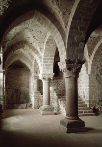 Old Almonry, Manastırın iç görünümü by French School
