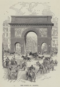 Porte St Martin (gravür) by French School