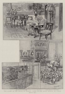 Güney Fransa'daki Kraliçe, Cimiez'deki Hotel Regina'dan Görünümler (litho) by French School