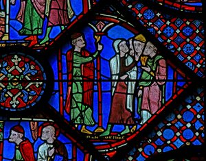 The St James Window: Almogenes (Hermogines) ustalarına hitap ediyor (w5) by French School