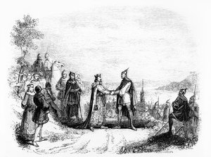 Charles III Basit (879-929) Fransa Kralı (898-923) ve Viking Rollo arasında 911
