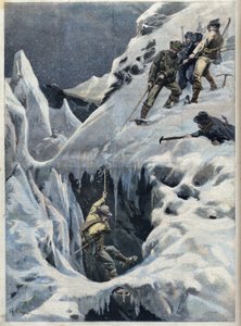 Mont Blanc (Mont Blanc) felaketi: "Le Petit Parisien" de, seferleri sırasında gezginlerin ve rehberlerinin ölümü by French School