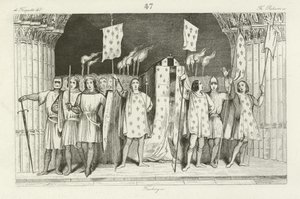 Ölü bebek John I, Fransa Kralı ilan edildi, 1316 by French School