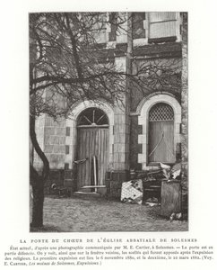 Solesmes, Fransa manastır kilisesinin korosunun kapısı by French School