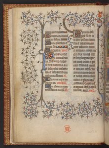 Haç Saatleri'nin ilk yaprağı, Saatler Kitabı, Add MS 32454 f.8v, Fransa by French School