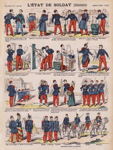 Bir Fransız piyade askerinin hayatı (renkli taş) by French School