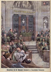 Şair ve oyun yazarı Edmond Rostand, "Le Petit Journal" için Academy Francaise