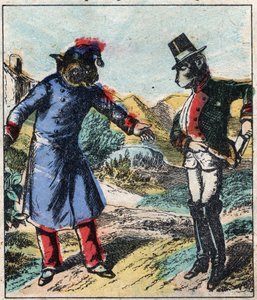 Hasta aslan ve tilki. Jean de La Fontaine