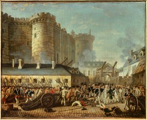 Bastille'in basılması ve M. de Launay'ın tutuklanması by French School