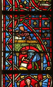 Theophilus bir kilise inşa ediyor by French School