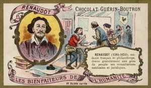 Theophraste Renaudot, Fransız doktor ve hayırsever (chromolitho) by French School