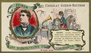 Thomas Edison, Amerikalı mucit (chromolitho) by French School