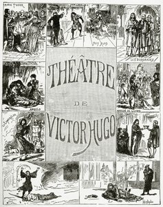 Victor Hugo Tiyatrosu, 19. Yüzyıl (bw gravürü) by French School