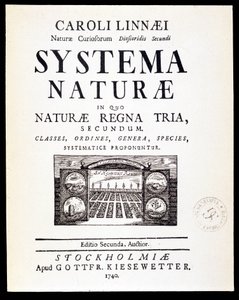 Başlık sayfası “” Systema naturae”, Linné by French School