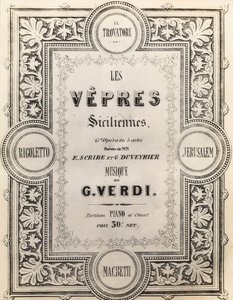 Skorun başlık sayfası I Vespri Siciliani by French School