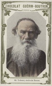 Tolstoy, Rus yazar (renkli fotoğraf) by French School