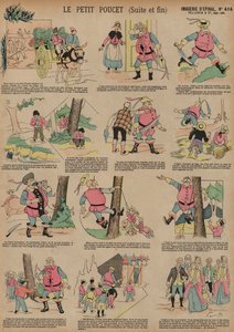 Tom Thumb (renkli gravür) by French School