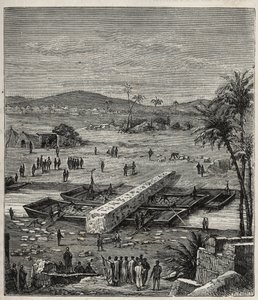 Ptolemee Philadelph (Ptolemaios Philadelphos) (Ptolemee II) dikilitaşının Nil üzerinde İskenderiye