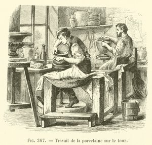 Tornada porselen işçiliği (gravür) by French School