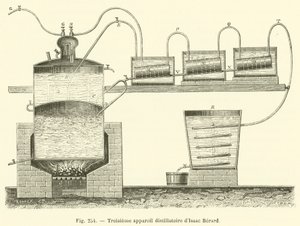 Isaac Berard'ın üçüncü damıtma cihazı (gravür) by French School