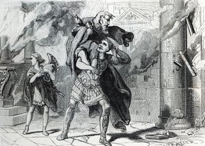 Truva Sızıntısı (gravür) 1864 by French School