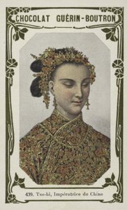 Tse-hi, Imperatrice de Chine (renkli fotoğraf) by French School