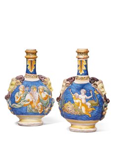 İki Su Kabağı, Nevers, c.1680-1700 by French School