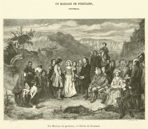 Bir Püriten Düğünü (gravür) by French School