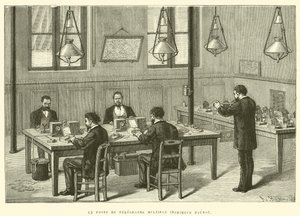 Çoklu Telgraf Yazıcısı Baudot Yazısı (gravür) by French School
