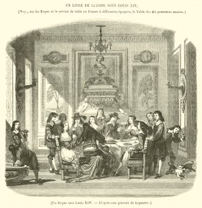 Louis XIV Altında Bir Yemek (gravür) by French School