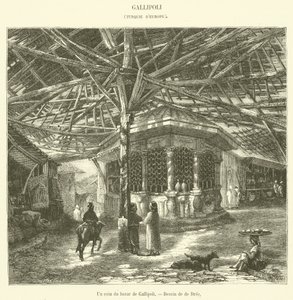 Gelibolu çarşısından bir köşe (gravür) by French School