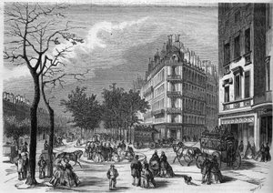 Boulevard des Capucines ile boulevard de la Madeleine arasında kurulan Paris