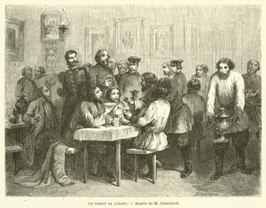Traktir veya kabare (gravür) by French School