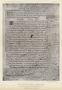 Denemelerden Bir Sayfa, 1588 Baskısı, Montaigne