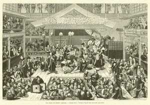 Japon tiyatrosundan bir sahne (gravür) by French School