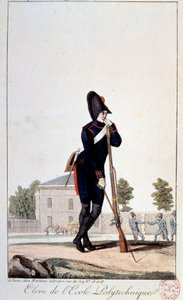 Üniforma: 19. yüzyılda Politeknik Okulu öğrencisi. 19. yüzyılın baskıları. Paris, Musee Karnavalı by French School